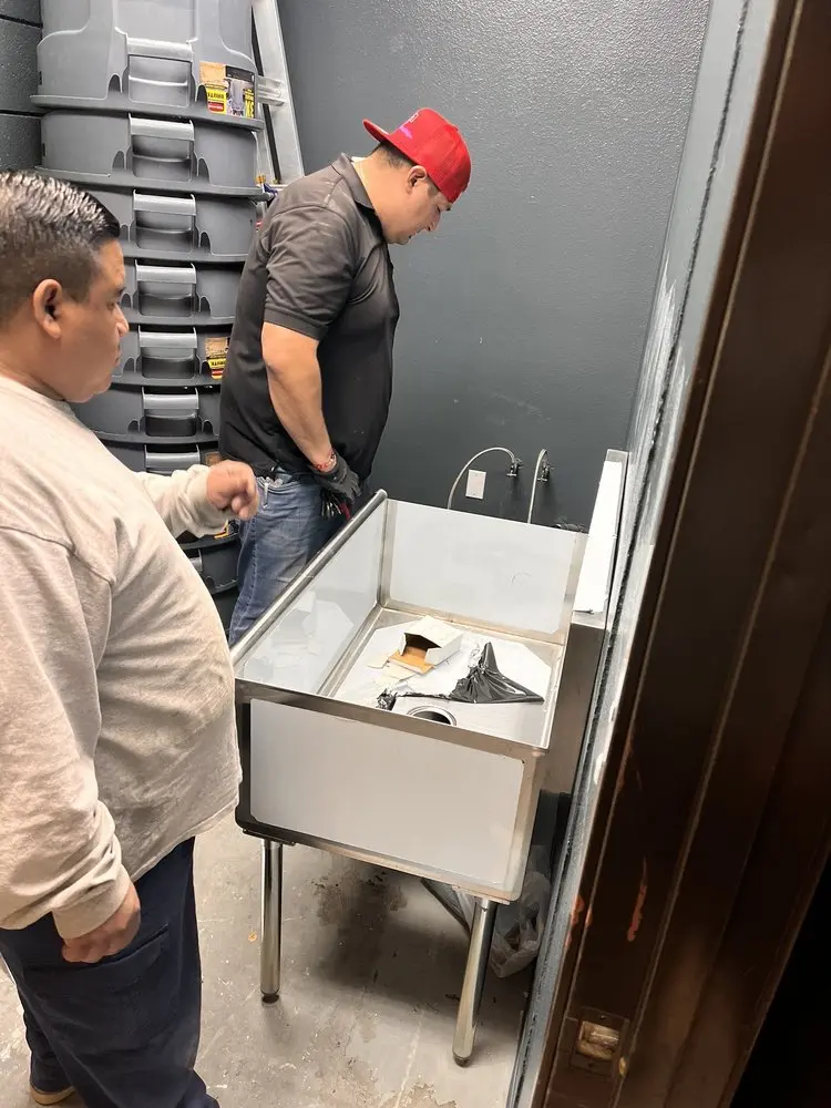 Commercial plumbing and sink installation in Pompton